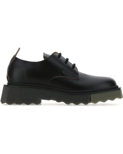 Off-White c/o Virgil Abloh Leather Lace-up Shoes - Black