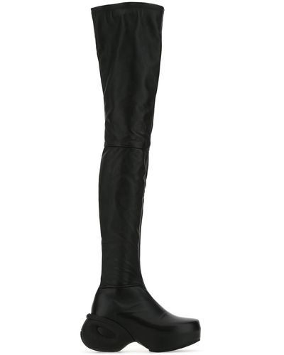 Givenchy Nappa Leather G Clog Boots - Black