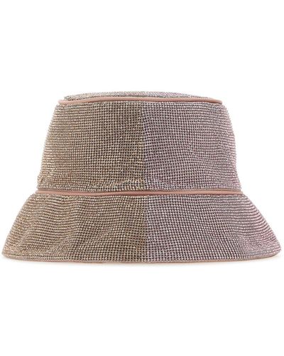 Kara Embellished Satin Hat - Gray