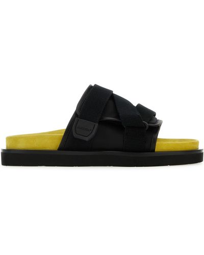 Ambush Black Fabric And Nylon Slippers