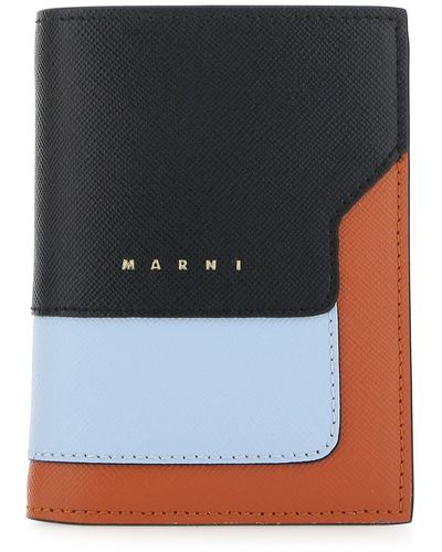 Marni Multicolor Leather Wallet - Black