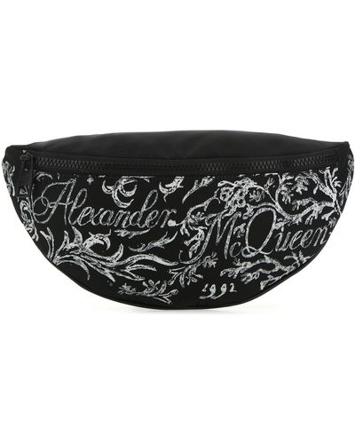 Alexander McQueen Fabric Belt Bag Alexa - Black
