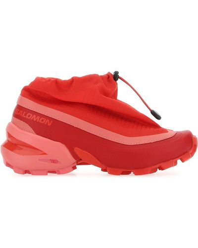 MM6 by Maison Martin Margiela Mm6 X Salomon Mixed Media Cross Low Sneakers - Red
