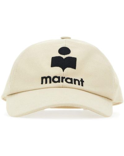 Isabel Marant Ivory Cotton Tyron Baseball Cap - Metallic