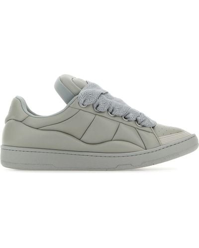 Lanvin Curb Xl Leather Sneakers - Gray