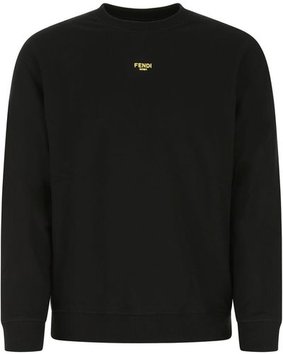 Fendi Black Cotton Sweatshirt