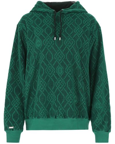 Koche Dark Terry Fabric Oversize Sweatshirt - Green