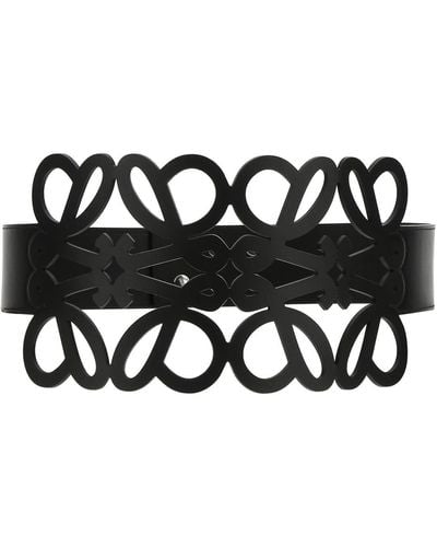 Loewe Anagram Cut Out Belt, , 100% Calf Leather, Size: Medium - Black