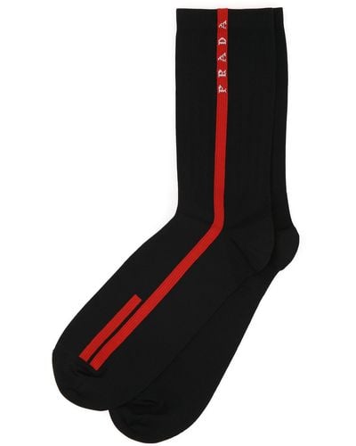 Prada Black Stretch Nylon Socks