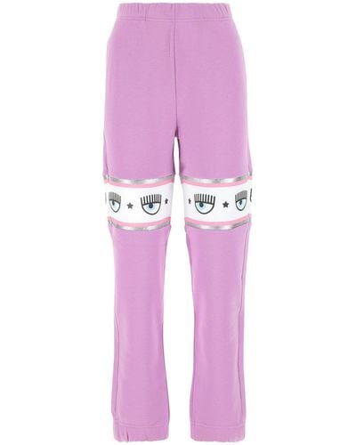 Chiara Ferragni Lilac Cotton sweatpants - Pink