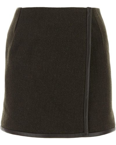 Golden Goose High-waisted Virgin-wool Skirt - Black