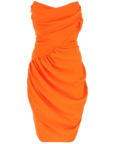 Vivienne Westwood Abito corto drappeggiato con corsetto - Arancione