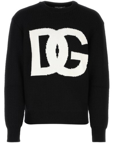 Dolce & Gabbana Black Wool Sweater