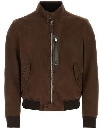 Tom Ford Giacca Pelle - Brown