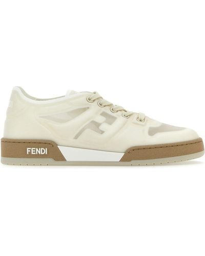 Fendi Sneakers match in lycra® e microrete - Neutro