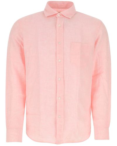 Hartford Linen Paul Shirt - Pink