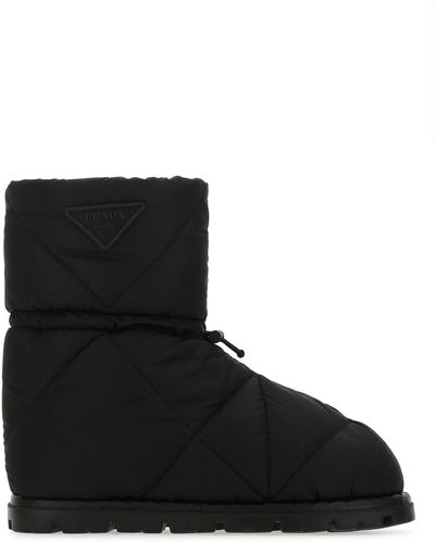 Prada Black Re-nylon Ankle Boots
