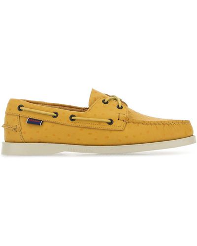 Sebago Leather Docksides Loafers - Yellow