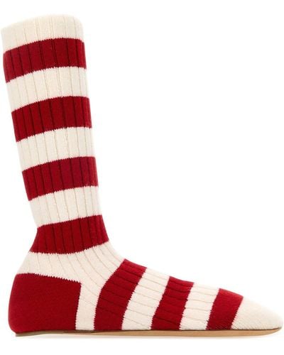 Bottega Veneta Socks Shoes Stripes Red A