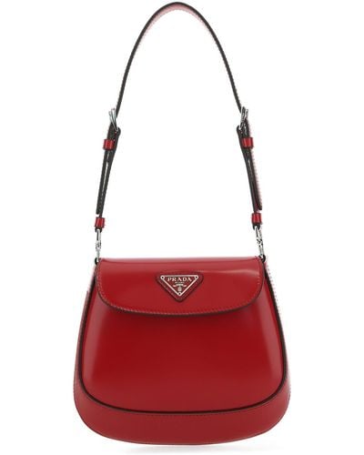 Prada Cleo Leather Mini Bag - Red