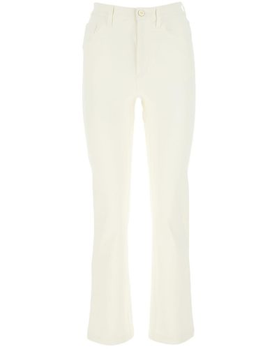 Fendi Ivory Stretch Denin Jeans Fe - White