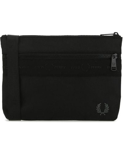 Fred Perry Polyester Crossbody Bag - Black
