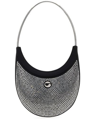 Coperni Crystal-Embellished Ring Swipe Bag - Black