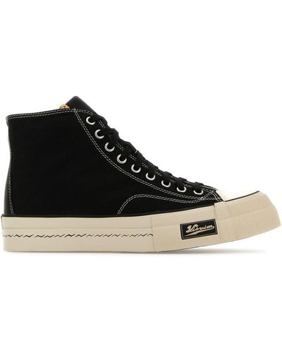 Visvim Skagway Hi-top Pattern Sneakers - Black