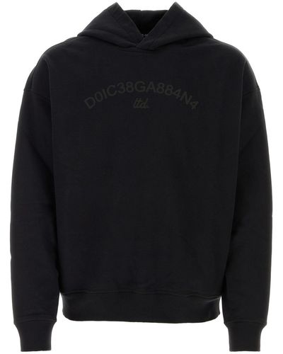 Dolce & Gabbana Felpa Con Cappuccio - Black