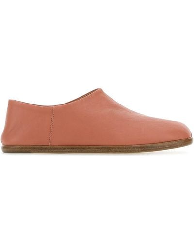Maison Margiela Antiqued Pink Leather Tabi Loafers