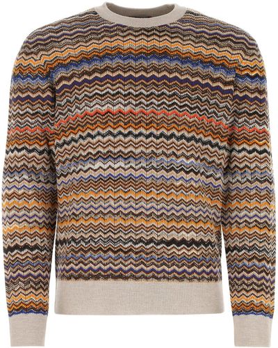 Missoni Embroidered Wool Sweater - Brown