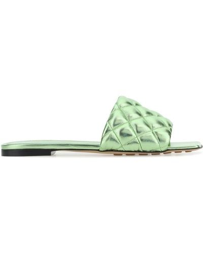 Bottega Veneta Nappa Leather Slippers - Green