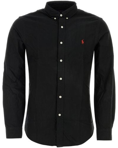 Polo Ralph Lauren Classic Fit Long Sleeve Cotton Oxford Button Down Shirt - Black