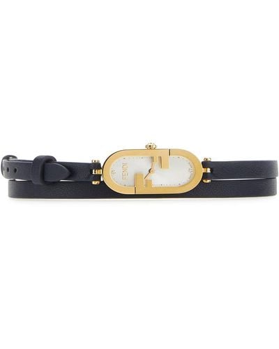 Fendi O'lock Oval Double-strap Watch - Black