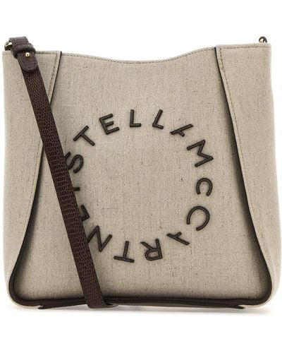 Stella McCartney Crossbody Bag Eco Canvas & Embossed Eco Alter Mat - Natural
