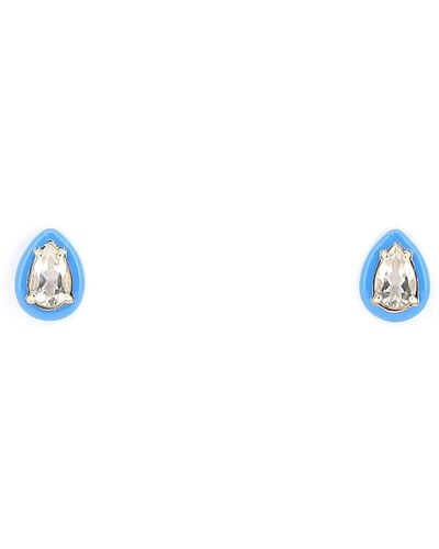 Bea Bongiasca Turquoise Gum Drop Earrings - White