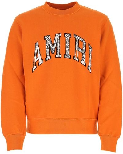 Amiri Orange Cotton Oversize Sweatshirt