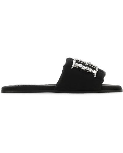 DSquared² Crystal-embellished Flat Sandals - Black