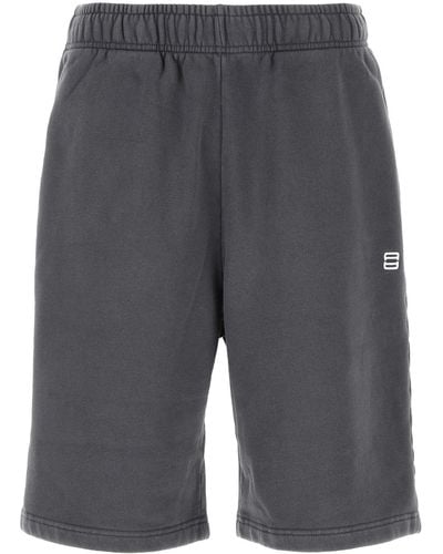 Ambush Graphite Cotton Bermuda Shorts - Gray