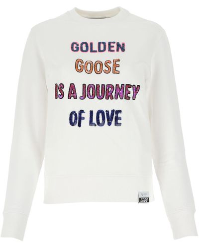 Golden Goose White Cotton Athena Sweatshirt