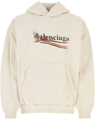 Balenciaga Medium Fit Hoodie - Natural