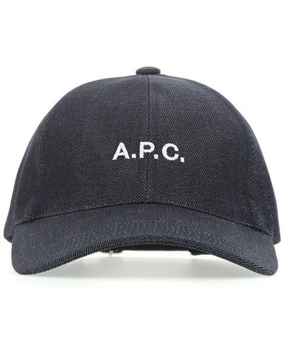 A.P.C. Cappello da baseball con ricamo - Blu
