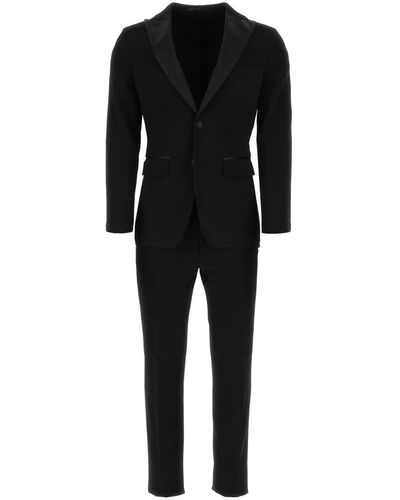 DSquared² Black Stretch Viscose Suit