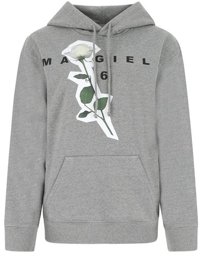 MM6 by Maison Martin Margiela Cotton Oversize Sweatshirt - Gray