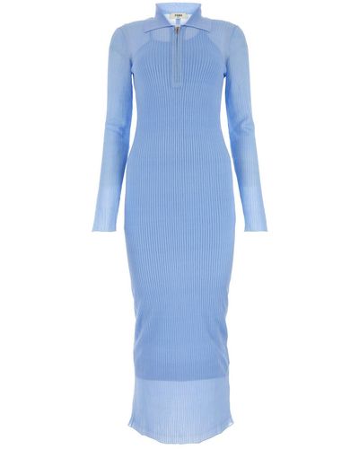 Fendi Long Dress Knit - Blue