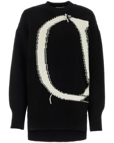 Off-White c/o Virgil Abloh Logo Wool Sweater - Black