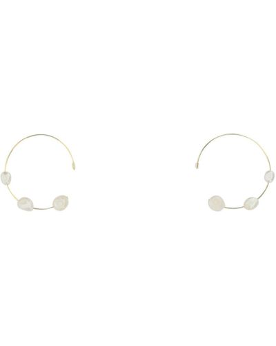 Cult Gaia Nubia Hoop Designed Earrings - White