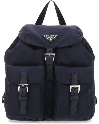 Prada Midnight Re-nylon Small Backpack - Blue