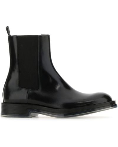 Alexander McQueen Boot Leathe.s.leathe - Black