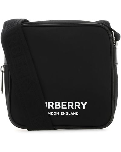 Burberry Logo-print Econyl® Crossbody Bag - Black